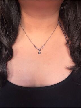 Dainty Heart Charm Pendant Necklace Stainless Steel